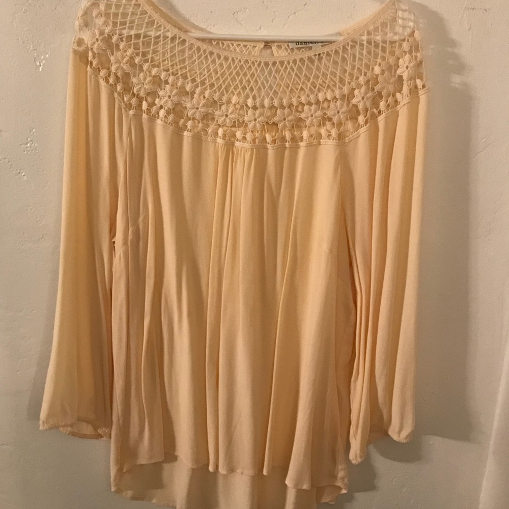 Daniel Rainn Lace Shoulder Blouse